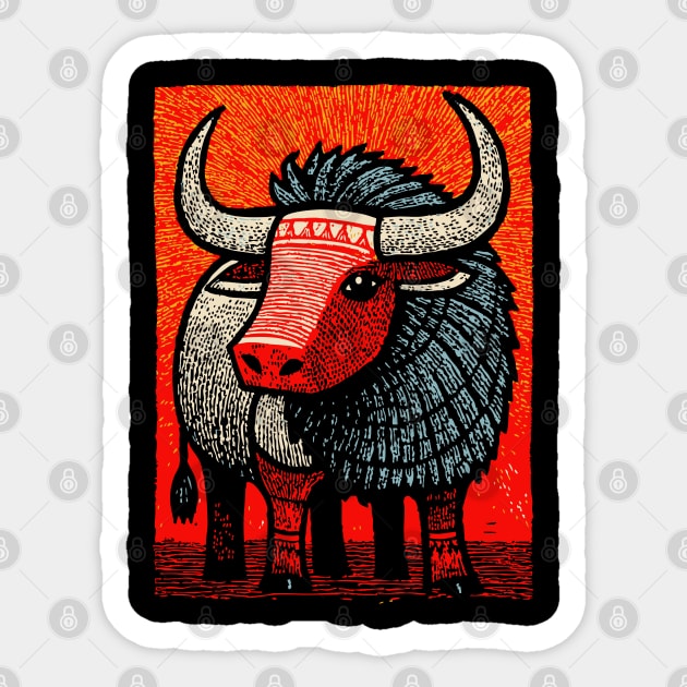 Mythical Yak | Himalayan Mountain Guardian Sticker by TuncGK